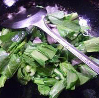 瘦肉片炒油菜蕻的做法步骤：6