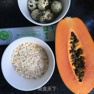 木瓜燕麦粥的做法步骤：1