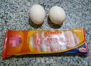 香芹蟹肉棒炒鸡蛋的做法步骤：2