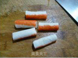 香芹蟹肉棒炒鸡蛋的做法步骤：7
