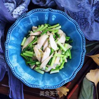 杏鲍菇炒蒜苔的做法步骤：10