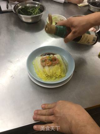 肉末金针菇蒸娃娃菜的做法步骤：5