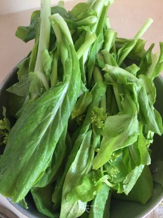 白灼白菜苔的做法步骤：1