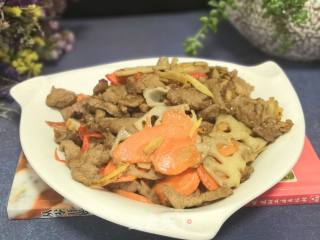 牛肉炒莲藕的做法步骤：5
