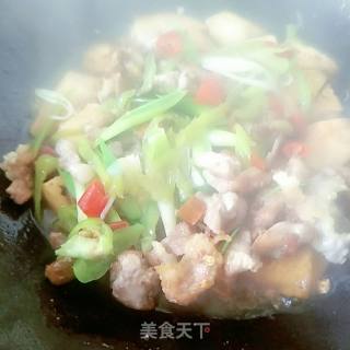 豆腐炒肉的做法步骤：14