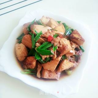 豆腐炒肉的做法步骤：16