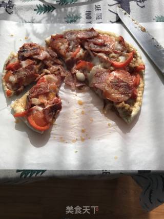培根鸡腿肉披萨的做法步骤：9