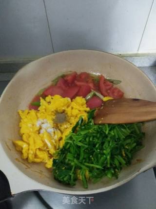 西红柿菜心炒鸡蛋的做法步骤：13