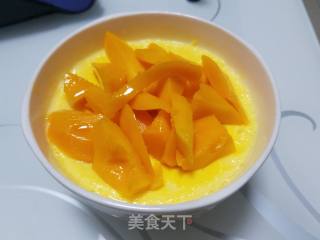 芒果布丁（微波炉）的做法步骤：4