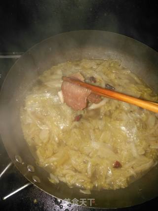 香辣酸菜肉片的做法步骤：10