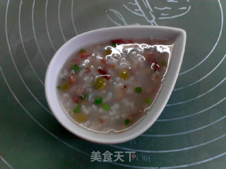 豌豆腊肉糯米粥的做法步骤：11