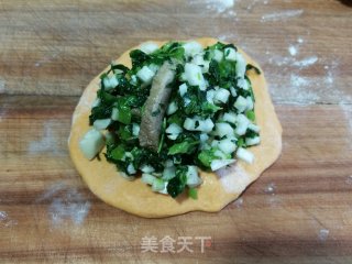 芥菜菌菇馅饼的做法步骤：8