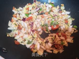 牛肉青菜炒饭的做法步骤：5