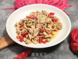 凉拌鸡腿肉炒红椒的做法步骤：10