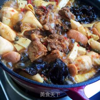 香辣排骨煲的做法步骤：8