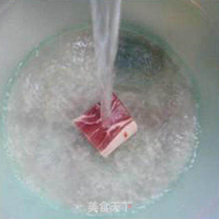 青椒咸肉炒花菜的做法步骤：6