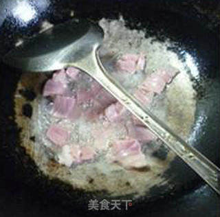 青椒咸肉炒花菜的做法步骤：8