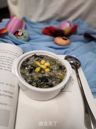 海苔玉米豌豆粥的做法步骤：5