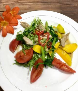 鸡肉芒果时蔬沙拉的做法步骤：11