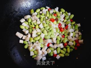 毛豆炒杏鲍菇的做法步骤：8