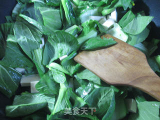 豆腐干酱肉炒菜芯的做法步骤：5