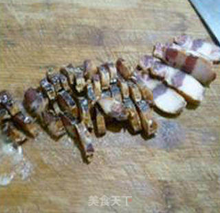 油菜蕻腊肉粉丝的做法步骤：5