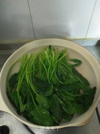 胡萝卜炒菠菜的做法步骤：4