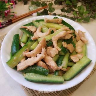 小黄瓜炒鸡柳的做法步骤：12