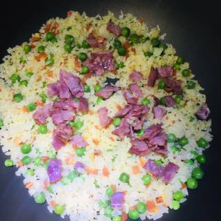 菠萝培根五彩饭的做法步骤：16