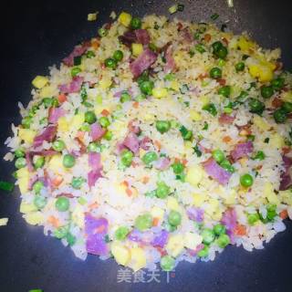 菠萝培根五彩饭的做法步骤：19