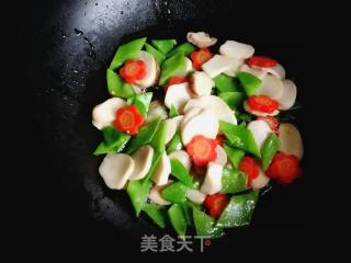 荷兰豆炒杏鲍菇的做法步骤：7