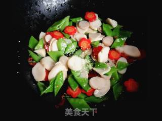 荷兰豆炒杏鲍菇的做法步骤：8
