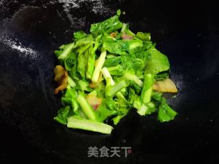 腊肉白菜苔的做法步骤：7