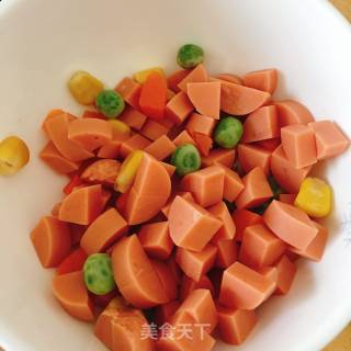 彩椒芝士焗饭的做法步骤：2