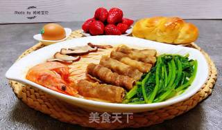 鲜虾肥羊时蔬面的做法步骤：12