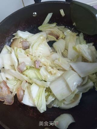 大白菜炒咸肉的做法步骤：4