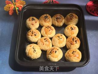 豆沙蛋黄酥饼的做法步骤：22
