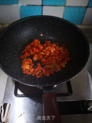 辣白菜炒饭的做法步骤：5