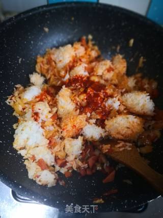 辣白菜炒饭的做法步骤：6