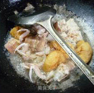 油面筋虾蛄炒莴笋的做法步骤：9