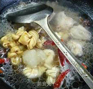 千张结扁豆烧中翅的做法步骤：12