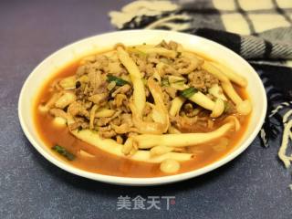 肉丝炒蘑菇的做法步骤：9