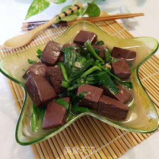 沙姜韭菜浸猪红的做法步骤：13