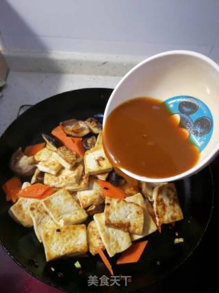 香菇煎豆腐的做法步骤：8