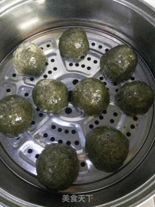 红豆沙青团的做法步骤：14