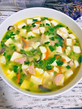 “野菜”豆腐什锦汤的做法步骤：9
