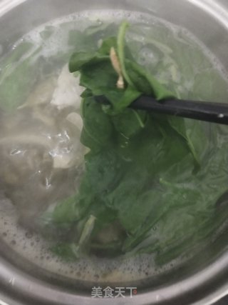 枸杞叶猪肝汤（野菜）的做法步骤：8