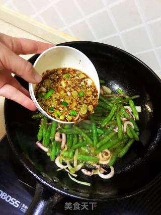 鱿爆芸豆的做法步骤：4