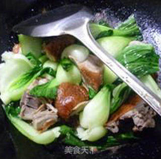 烤鸭炒青菜的做法步骤：7