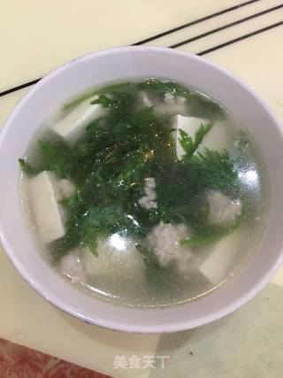 艾草豆腐清汤的做法步骤：7
